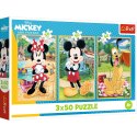 Puzzle - 3x50 - Myszki na wakacjach Disney Trefl 34881