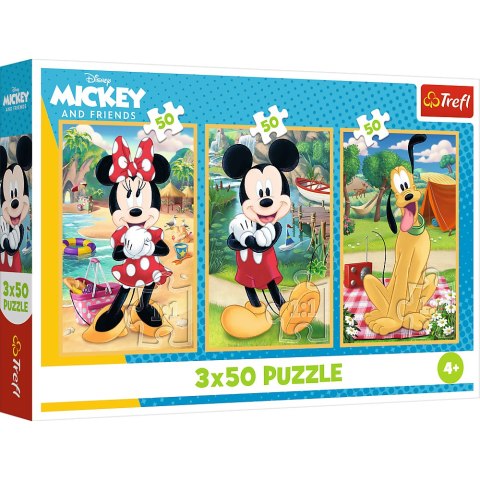 Puzzle - 3x50 - Myszki na wakacjach Disney Trefl 34881 Puzzle - 3x50 - Myszki na wakacjach Disney Trefl 34881