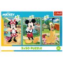 Puzzle - 3x50 - Myszki na wakacjach Disney Trefl 34881