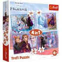 Puzzle - 4w1 - Podróż w nieznane / Disney Frozen Trefl 34323