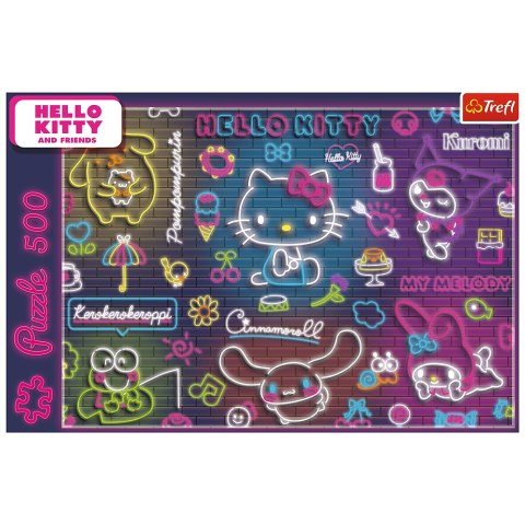 Puzzle - 500 - Neon Hello Kitty Trefl 37523 Puzzle - 500 - Neon Hello Kitty Trefl 37523