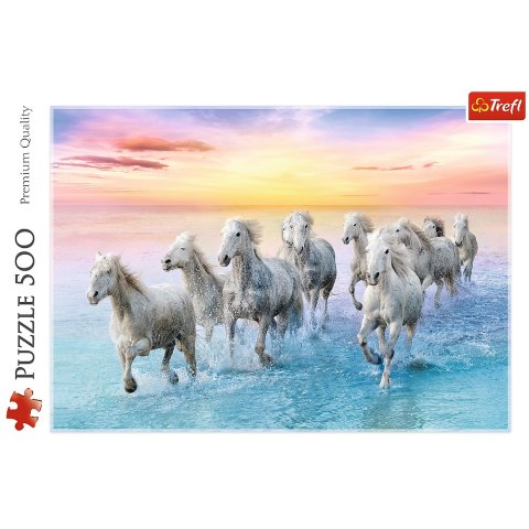 Puzzle 500 el. Białe konie w galopie Trefl 37289 Puzzle 500 el. Białe konie w galopie Trefl 37289