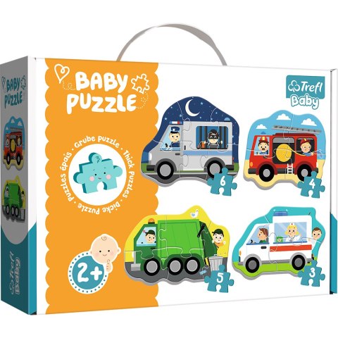 Puzzle - Baby Classic - Pojazdy i zawody / Trefl Baby 36071 Puzzle - Baby Classic - Pojazdy i zawody / Trefl Baby 36071