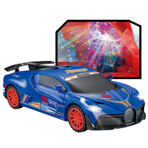 Auto Sportowe Czujnik Przeszkód Kula Led Obrót 360° Światła Dźwięk Niebieski Auto Sportowe Czujnik Przeszkód Kula Led Obrót 360° Światła Dźwięk Niebieski