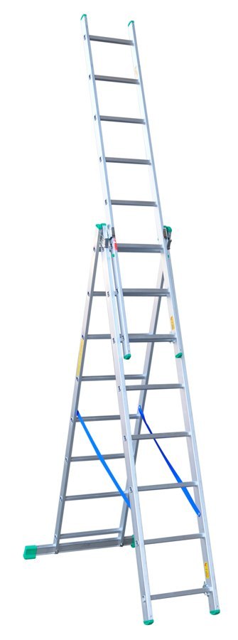 DRABINA ALUMINIOWA 3-ELEMENTOWA 510CM 8+8+8 SZCZEBLI DRABINA ALUMINIOWA 3-ELEMENTOWA 510CM 8+8+8 SZCZEBLI