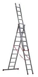 DRABINA TRZYELEMENTOWA 3X10 SZCZEBLI AK300.3 DRABINA TRZYELEMENTOWA 3X10 SZCZEBLI AK300.3