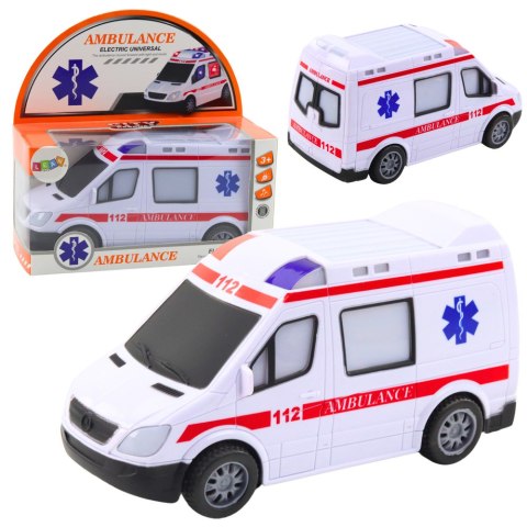 Karetka Ambulans Na Baterie Światła Dźwięki Biały Karetka Ambulans Na Baterie Światła Dźwięki Biały