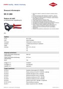 NOŻYCE DO KABLI 280MM, MECHANIZM ZAPADKOWY NOŻYCE DO KABLI 280MM, MECHANIZM ZAPADKOWY