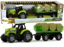 Traktor z Przyczepka Bale Siana Dźwięk Zielony Traktor z Przyczepka Bale Siana Dźwięk Zielony