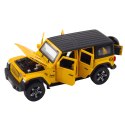 Zestaw Auto Terenowe Kamper Metalowe Napęd Światła Dźwięki Żółte 1:32 Zestaw Auto Terenowe Kamper Metalowe Napęd Światła Dźwięki Żółte 1:32