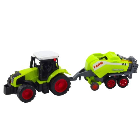 Zestaw Traktor Ciągnik Prasa Rolnicza Do Belowania Siana Zielony Zestaw Traktor Ciągnik Prasa Rolnicza Do Belowania Siana Zielony