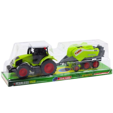 Zestaw Traktor Ciągnik Prasa Rolnicza Do Belowania Siana Zielony Zestaw Traktor Ciągnik Prasa Rolnicza Do Belowania Siana Zielony