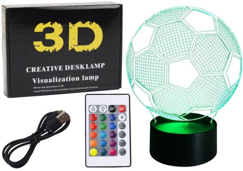 Lampka Bezprzewodowa Statuetka Piłka 3D LED Pilot Lampka Bezprzewodowa Statuetka Piłka 3D LED Pilot