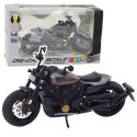 Motocykl Chopper Metalowy Światła Dźwięki Czarny Szare Elementy 1:12 Motocykl Chopper Metalowy Światła Dźwięki Czarny Szare Elementy 1:12