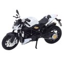 Motocykl Sportowy Metalowy Światła Dźwięki Biały 1:12 Motocykl Sportowy Metalowy Światła Dźwięki Biały 1:12