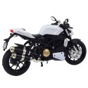 Motocykl Sportowy Metalowy Światła Dźwięki Biały 1:12 Motocykl Sportowy Metalowy Światła Dźwięki Biały 1:12