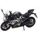 Motocykl Sportowy Metalowy Światła Dźwięki Czarny 250 SR 1:12 Motocykl Sportowy Metalowy Światła Dźwięki Czarny 250 SR 1:12