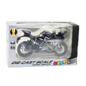 Motocykl Sportowy Metalowy Światła Dźwięki Czarny 250 SR 1:12 Motocykl Sportowy Metalowy Światła Dźwięki Czarny 250 SR 1:12