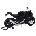 Motocykl Sportowy Metalowy Światła Dźwięki Czarny S1000 1:12 Motocykl Sportowy Metalowy Światła Dźwięki Czarny S1000 1:12