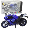 Motocykl Sportowy Metalowy Światła Dźwięki Granatowy R1 1:12 Motocykl Sportowy Metalowy Światła Dźwięki Granatowy R1 1:12