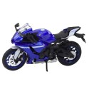 Motocykl Sportowy Metalowy Światła Dźwięki Granatowy R1 1:12 Motocykl Sportowy Metalowy Światła Dźwięki Granatowy R1 1:12