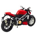 Motocykl Sportowy Metalowy Światła Dźwięki Srebrne Elementy Czerwony 1:12 Motocykl Sportowy Metalowy Światła Dźwięki Srebrne Elementy Czerwony 1:12