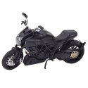 Motocykl Sportowy Metalowy Światła Dźwięki Złote Elementy Czarny 1:12 Motocykl Sportowy Metalowy Światła Dźwięki Złote Elementy Czarny 1:12