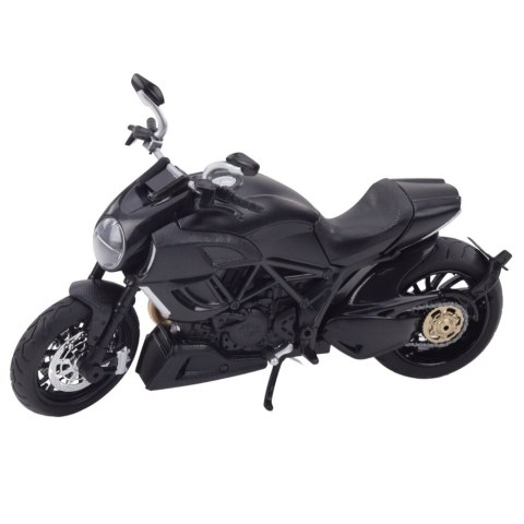 Motocykl Sportowy Metalowy Światła Dźwięki Złote Elementy Czarny 1:12 Motocykl Sportowy Metalowy Światła Dźwięki Złote Elementy Czarny 1:12