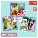 Puzzle - 3w1 - Urocze pieski - Trefl 34854