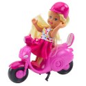 Zestaw Mini Laleczka Lalka Skuter Kask Różowy Zestaw Mini Laleczka Lalka Skuter Kask Różowy