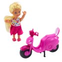 Zestaw Mini Laleczka Lalka Skuter Kask Różowy Zestaw Mini Laleczka Lalka Skuter Kask Różowy
