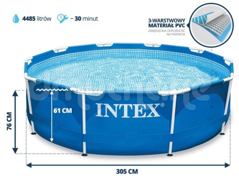 Basen ogrodowy stelażowy 305 x 76 cm 9w1 INTEX 28202 Basen ogrodowy stelażowy 305 x 76 cm 9w1 INTEX 28202