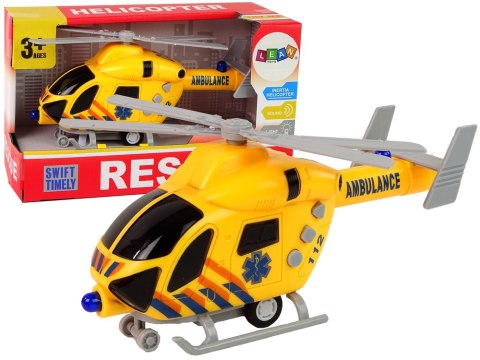 Helikopter Ratunkowy Ambulans Żółty Dźwięk Światła Śmigła Helikopter Ratunkowy Ambulans Żółty Dźwięk Światła Śmigła