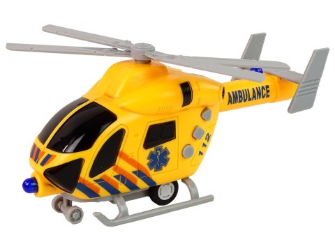 Helikopter Ratunkowy Ambulans Żółty Dźwięk Światła Śmigła Helikopter Ratunkowy Ambulans Żółty Dźwięk Światła Śmigła