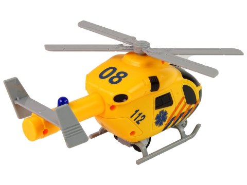 Helikopter Ratunkowy Ambulans Żółty Dźwięk Światła Śmigła Helikopter Ratunkowy Ambulans Żółty Dźwięk Światła Śmigła