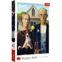 Puzzle - 500 - American Gothic: Psia Edycja Trefl 37526 Puzzle - 500 - American Gothic: Psia Edycja Trefl 37526