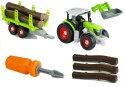 Rozkręcany Traktor z Przyczepą z Drewnem 43 cm Rozkręcany Traktor z Przyczepą z Drewnem 43 cm