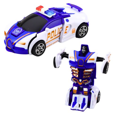 Auto Robot 2w1 Samochód Sportowy Policyjny Napęd Mix Auto Robot 2w1 Samochód Sportowy Policyjny Napęd Mix