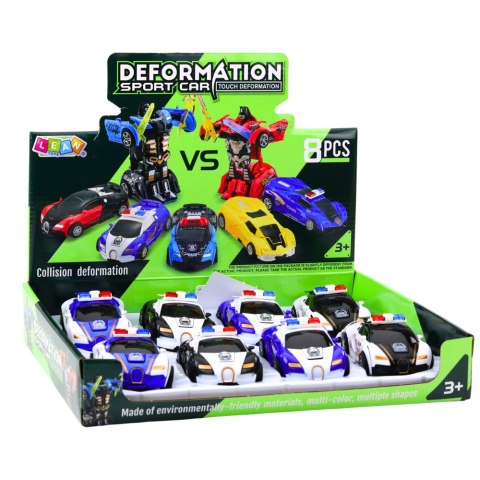 Auto Robot 2w1 Samochód Sportowy Policyjny Napęd Mix Auto Robot 2w1 Samochód Sportowy Policyjny Napęd Mix