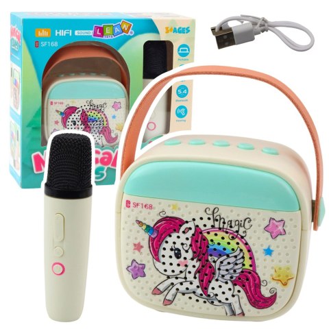 Zestaw Do Karaoke Dla Dzieci Z Jednorożcem Mikrofon Bluetooth Zestaw Do Karaoke Dla Dzieci Z Jednorożcem Mikrofon Bluetooth