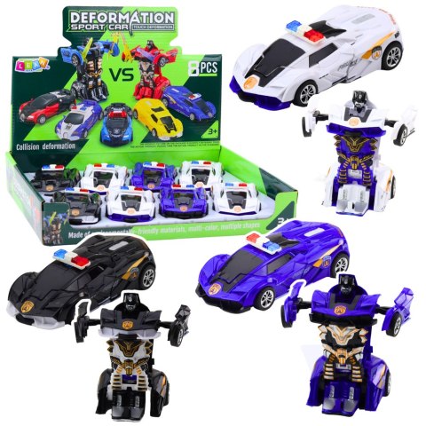 Auto Robot 2w1 Sportowy Samochód Policyjny Napęd Mix Auto Robot 2w1 Sportowy Samochód Policyjny Napęd Mix