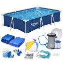 Basen ogrodowy stelażowy 300 x 201 x 66 cm 16w1 Bestway 56404N Basen ogrodowy stelażowy 300 x 201 x 66 cm 16w1 Bestway 56404N
