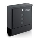 Skrzynka na listy 34x30,5x10 cm antracyt HM-861 Skrzynka na listy 34x30,5x10 cm antracyt HM-861