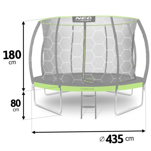 Trampolina ogrodowa profilowana 14ft/435cm z siatką wewnętrzną Neo-Sport Trampolina ogrodowa profilowana 14ft/435cm z siatką wewnętrzną Neo-Sport