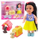 Zestaw Mini Laleczka W Sukience Pieski Buda Transporter Zestaw Mini Laleczka W Sukience Pieski Buda Transporter