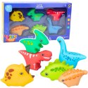 Zestaw Zabawek Do Kąpieli Dinozaury Gumowe Kolorowe 6szt Zestaw Zabawek Do Kąpieli Dinozaury Gumowe Kolorowe 6szt