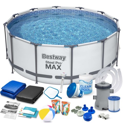 Basen ogrodowy stelażowy 427 x 84 cm zestaw 17w1 Bestway 56595 Basen ogrodowy stelażowy 427 x 84 cm zestaw 17w1 Bestway 56595