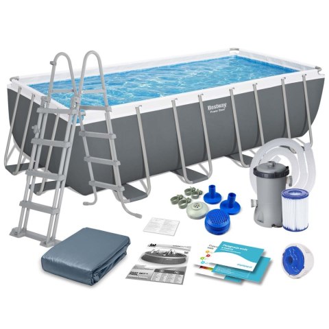 Basen ogrodowy stelażowy 488 x 244 x 122 cm 12w1 Bestway 56670 Basen ogrodowy stelażowy 488 x 244 x 122 cm 12w1 Bestway 56670