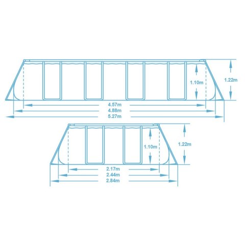 Basen ogrodowy stelażowy 488 x 244 x 122 cm 12w1 Bestway 56670 Basen ogrodowy stelażowy 488 x 244 x 122 cm 12w1 Bestway 56670