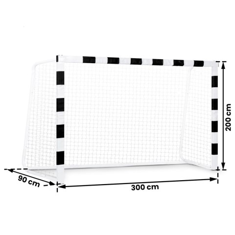 Bramka do piłki nożnej 300 x 200 x 90 cm NS-465 czarno-biała Bramka do piłki nożnej 300 x 200 x 90 cm NS-465 czarno-biała